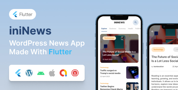 iniNews - Flutter mobile app for WordPress 1.0.3