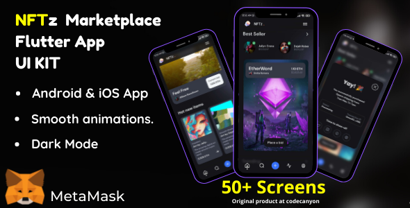 NFT Flutter App UI Kit 1.3