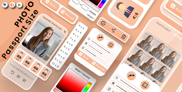 Passport Size Photo Maker - VISA or Passport Photo Editor - ID Passport VISA Photo Maker - Portrait