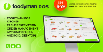 Foodyman Multi-Restaurant POS + Kitchen + Table Reserv + Order Management (iOS, Android, Desktop) 9 October 2023