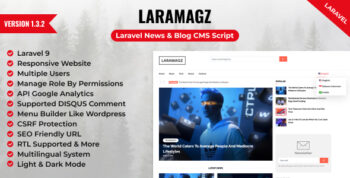 Laramagz - Laravel News & Blog CMS Script 3.2.1