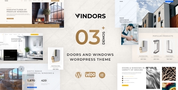 Vindors – Windows & Doors Company WordPress Theme 1.1.1