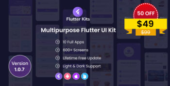 Flutter Kits - Multipurpose Flutter Developer Full Apps UI Kit 2.0