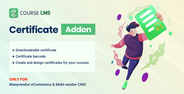 Course LMS Student Certificate Addon