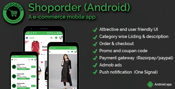 Shoporder (Android) - e-commerce application (single and multi vendor)