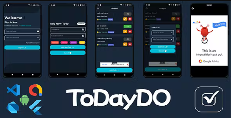 Complete Flutter Todo App With Firebase For Android