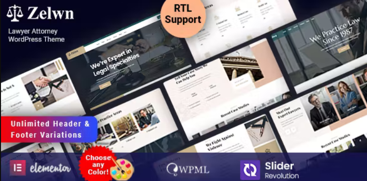 Zelwn – Lawyer Attorney WordPress Theme
