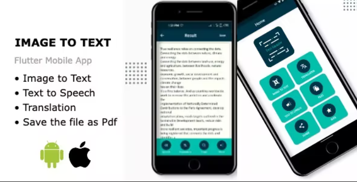 Image to Text, Text to Speech – Flutter – Android – iOS