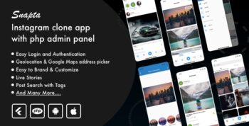 Instagram clone app flutter android and iOS with Admin Panel 1.0.4