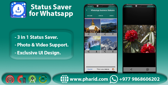 Status Saver for Whatsapp - Viral App | WA GB | WA | WA Business | Material Design