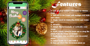 Christmas Photo Frame iOS app and Swift 5