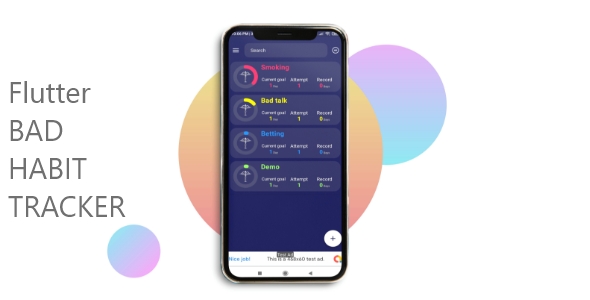 Bad Habits Tracker Flutter With Admob ads