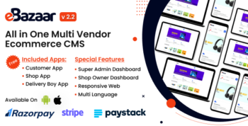 eBazaar - All In One Multi Vendor Ecommerce CMS