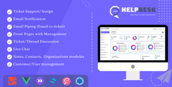 HelpDesk - Online Ticketing System with Website - ticket support and management 3.03