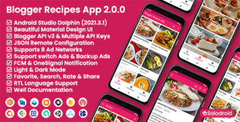 Blogger Recipes App - Blogger API v3
