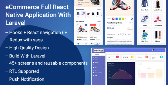 Otrixweb - React Native Ecommerce Application With Laravel Admin Panel 1.5.0