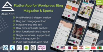 Akaar News - Flutter App for WordPress Blog, Magazine & Sports
