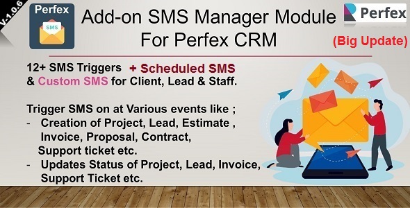 Add-on SMS Manager Module for Perfex CRM