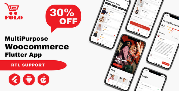 Folo Flutter App for Woocommerce