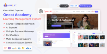 Onest LMS - Online Learning Management System Web Application 3.0.1