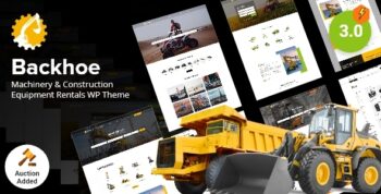 Backhoe - Construction Equipment Rentals WordPress Theme 4.8.1
