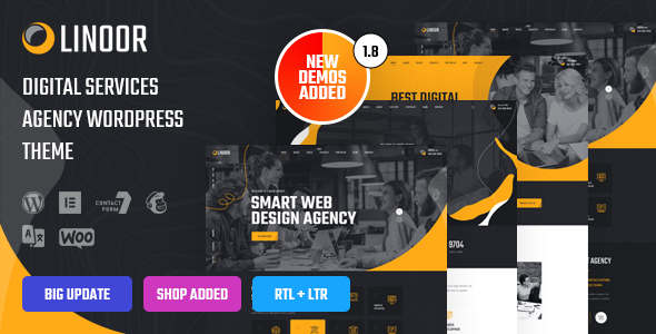 Linoor - Digital Agency Services WordPress Theme 1.8.2