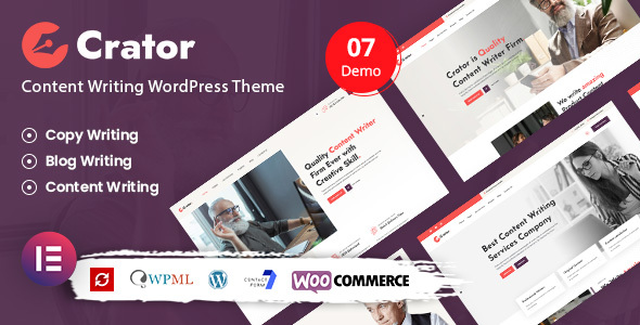 Crator - Content Writer & Copywriting WordPress Theme