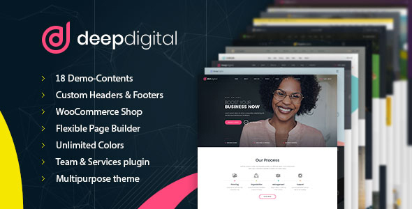 DeepDigital – Web Design Agency WordPress Theme 1.0.2