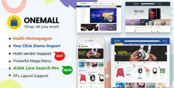 OneMall - eCommerce MarketPlace WooCommerce WordPress Theme (Mobile Layouts Included) 1.9.6