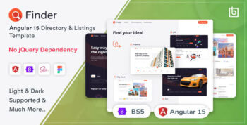 Finder - Angular 16 Directory & Listings Template 1 September 2023