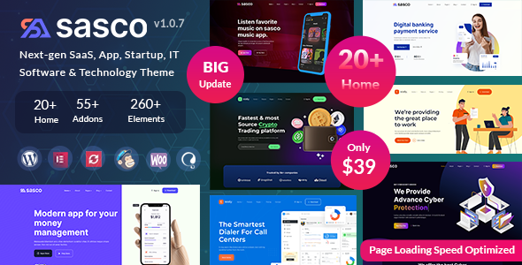 Sasco - SaaS Technology WordPress Theme
