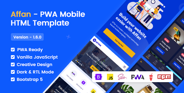 Affan - PWA Mobile HTML Template 1.6.0