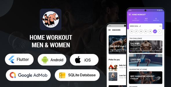 Home Workout for Men & Women - Flutter Android & iOS App 2.2