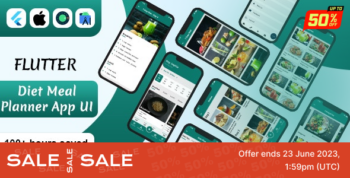 Flutter Diet Meal planner Android App Template + ios App Template | Diet Plan for Weight Loss | Nutr