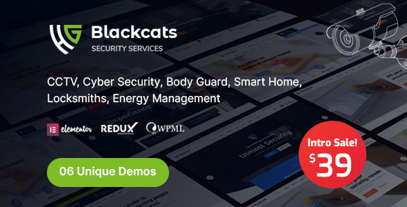 Blackcats - CCTV & Security WordPress Theme 1.3