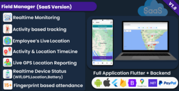 Field Manager SaaS | Employees Realtime Offline Tracking, Tasks, Orders, IP, QR, Geofence HRMS 3.0.2
