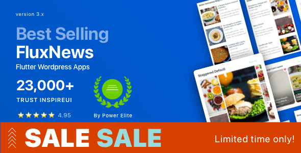 FluxNews - Flutter mobile app for Wordpress