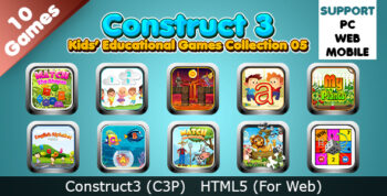 Kids Educational Games Collection 05 (Construct 3 | C3P | HTML5) 10 Games 16 June 2023