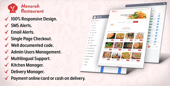 Menorah Restaurant - Restaurant Food Ordering System 1 March 2019