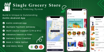 Single Grocery, Food, Pharmacy Store Android User & Delivery Boy Apps With Backend Admin Panel