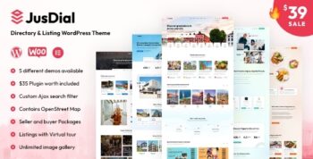JusDial- Directory and Listing WordPress Theme 1.1.5