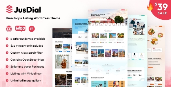 JusDial- Directory and Listing WordPress Theme 1.1.5