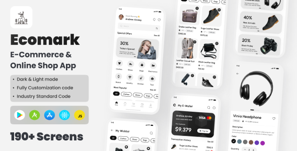 Ecomark - E-commerce React Native CLI Ui Kit 1.1