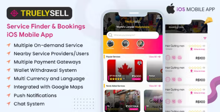 Truelysell – Service Marketplace, Nearby Service Booking IOS App