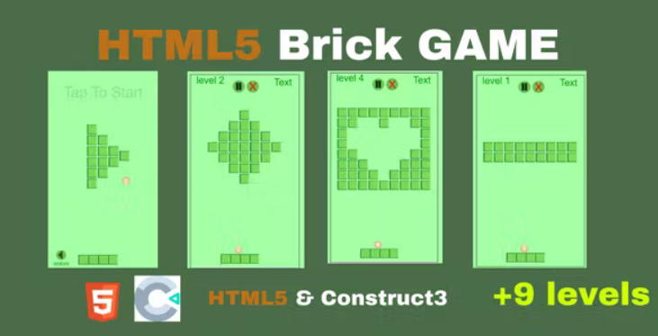 Breakout Game – HTML5 Game (Construct2/3)