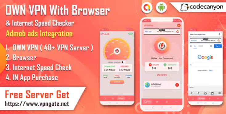 OWN VPN – Pro VPN – Free VPN Unlimited Proxy with Private Browser & Internet speed test (Android 12)