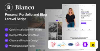 Blanco | Personal Portfolio and Blog Laravel Script 1.7
