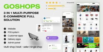 Goshops - Multivendor clothing and electronics e-commerce marketplace (Web, Admin, User/Driv apps)