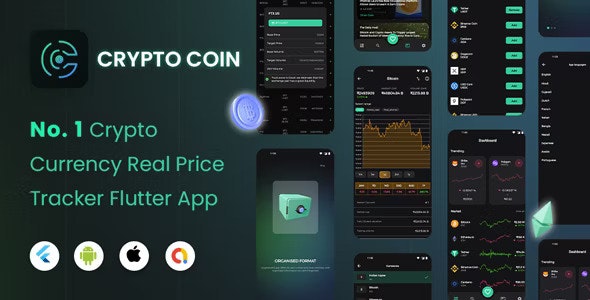 CryptoCoin : Flutter Full cryptocurrency app for live tracking and watching cryptocurrencies rates 3.3.0