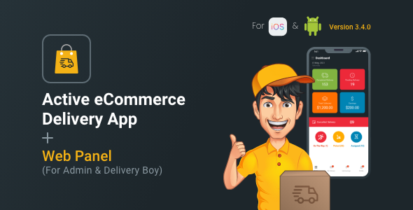 Active eCommerce Delivery Boy Flutter App 4.4.0